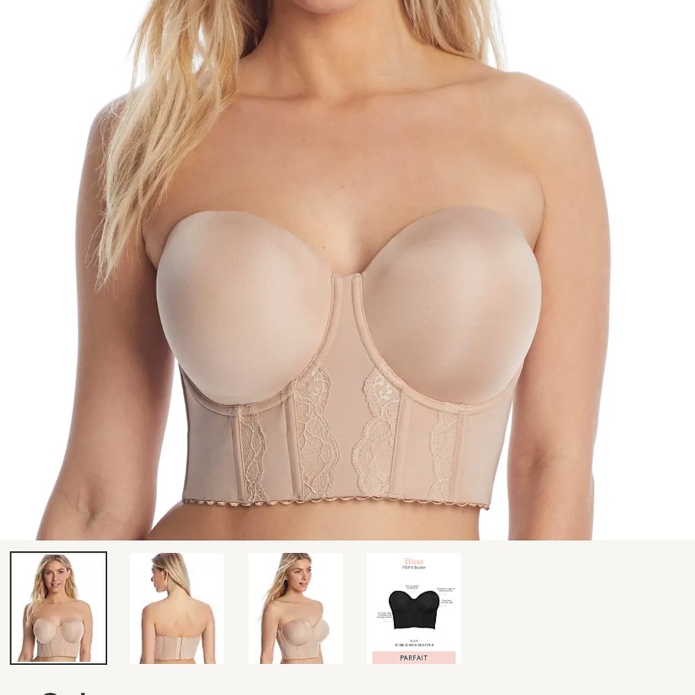 PARFAIT Longline Strapless Bra NWT 44E Nude